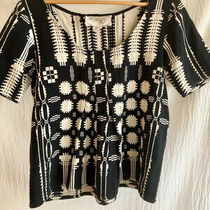 Ace & Jig black coverlet Shop Tee  blouse top